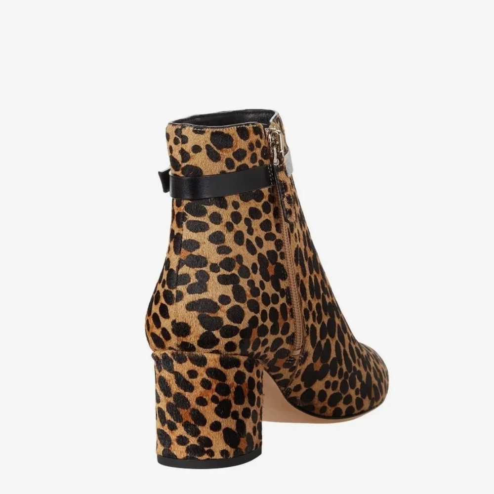 Kate Spade New York Delina Leopard Heeled Boots Booties